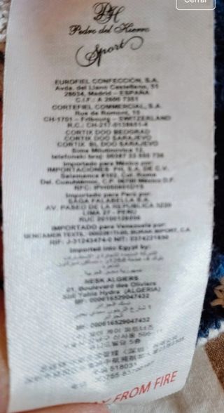 Jersey rayas Pedro del Hierro XL