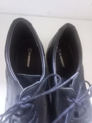 Zapatos Piel Hombre Negros - Nuevos