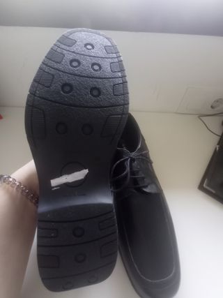 Zapatos Piel Hombre Negros - Nuevos