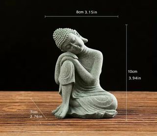 Coppia di statue di Buddha per la meditazione e il rilassamento zen. 