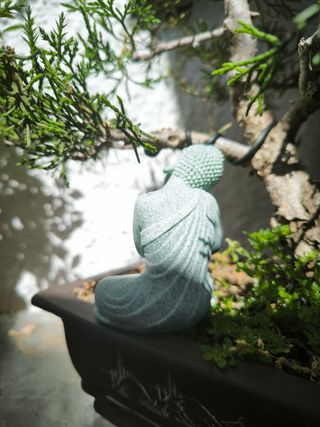 Coppia di statue di Buddha per la meditazione e il rilassamento zen. 