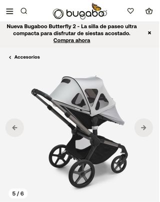 Capota Bugaboo mist grey Fox 5 - Nueva