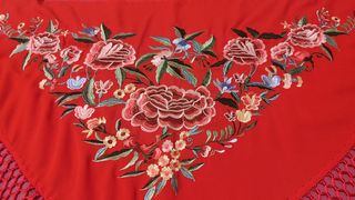 Mantoncillo Flamenco Rojo Bordado