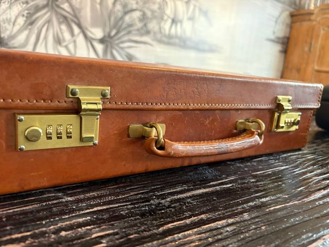 Maletín Piel Marrón Vintage