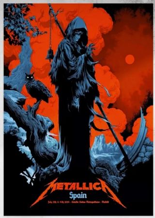 Poster Metallica Live in Madrid 12/14 Luglio 2024
