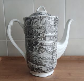 CAFETERA ANTIGUA PORCELANA PONTESA 
