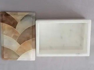 Caja Alabastro Italiana - Esculpida a Mano