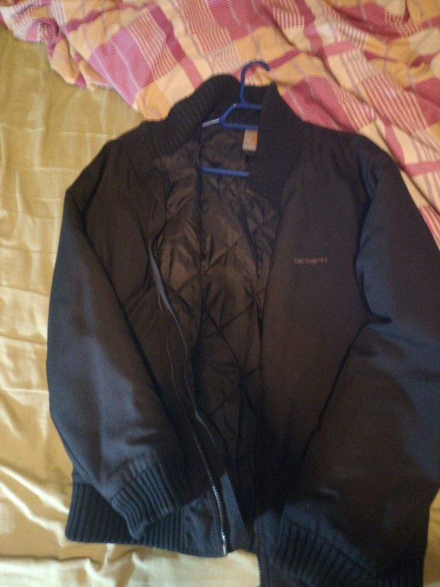 Chaqueta Carhartt negra  vintage tipo bomber