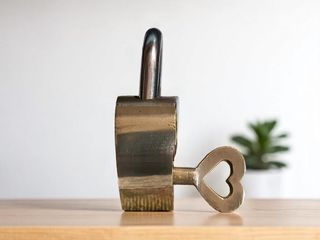 Lucchetto Cuore Vintage - Ottone