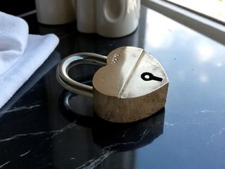 Lucchetto Cuore Vintage - Ottone
