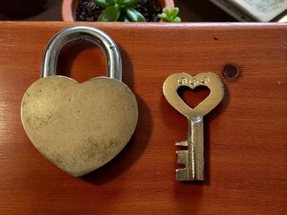 Lucchetto Cuore Vintage - Ottone