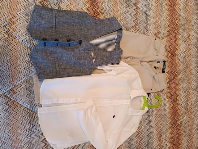 Completo bambino: pantaloni, camicia, gilet
