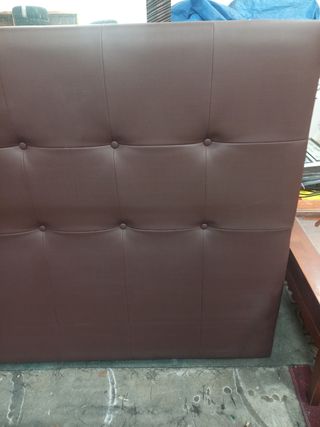Cabecero cama marrón - Piel sintética