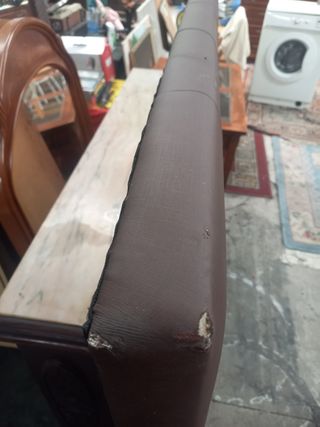 Cabecero cama marrón - Piel sintética