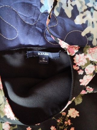 Top KIABI fiori multicolor tg M