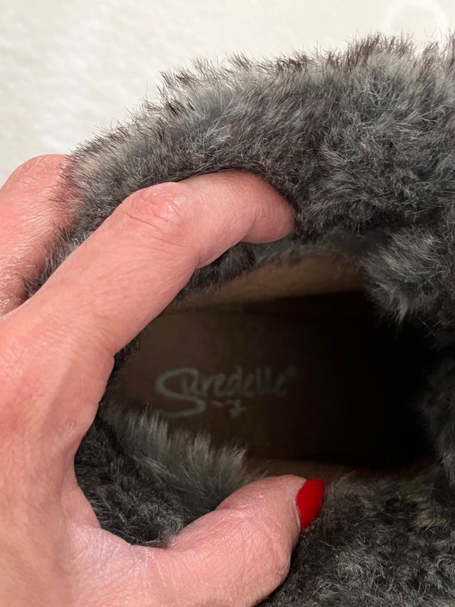 Botines cuña marrón