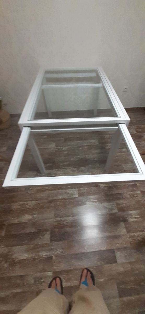 Mesa comedor extensible blanca