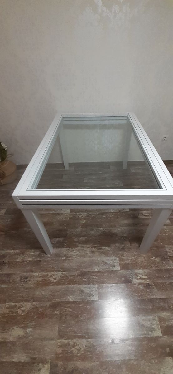 Mesa comedor extensible blanca
