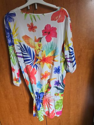 Blusa Desigual estampado flores - M