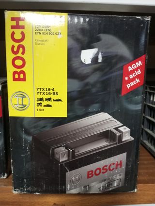 Batería Moto Bosch YTX16-BS Nueva