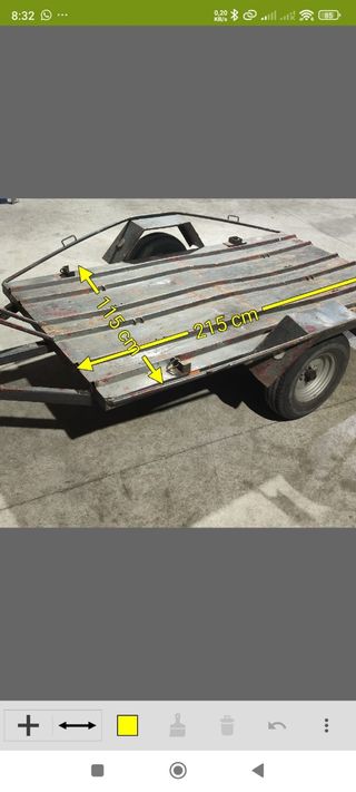 Remolque moto 215x175cm tiene documentos