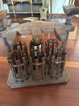 Botellero madera 6 botellas