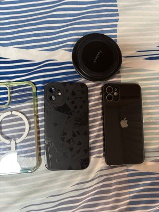 iPhone 11 negro - funda y cargador