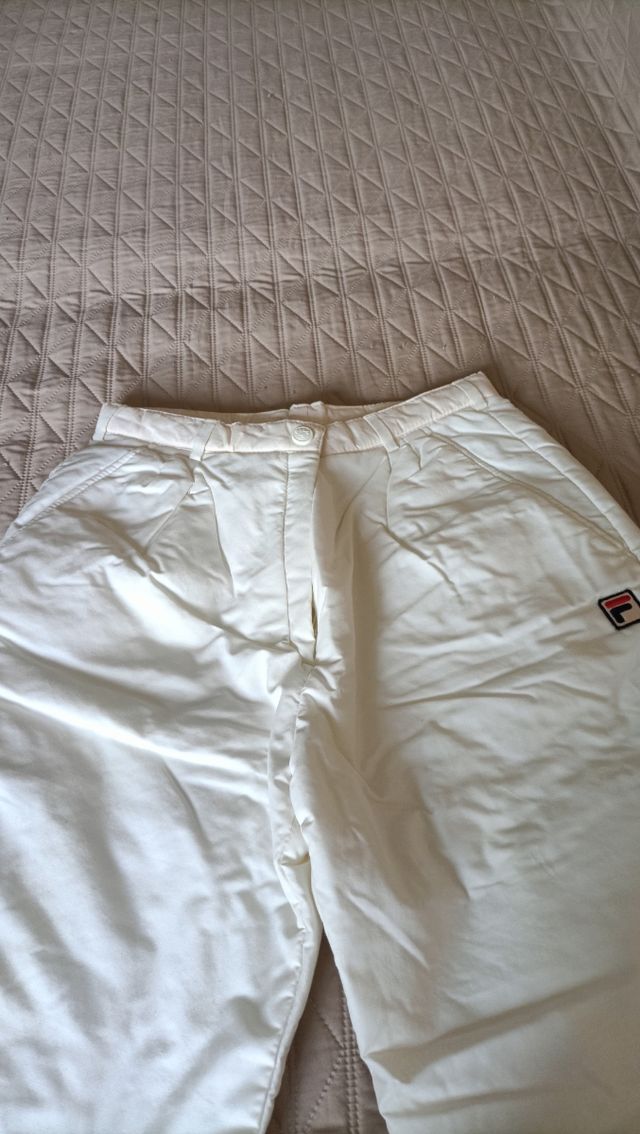 Pantaloni FILA bianchi imbottiti