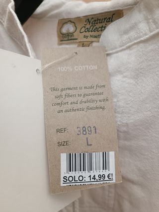 Camisa Polo blanco algodón hombre M, L, XL, XXL