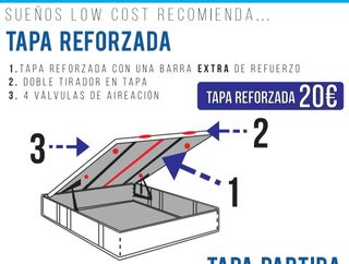 Canapés abatibles: madera o de polipiel.