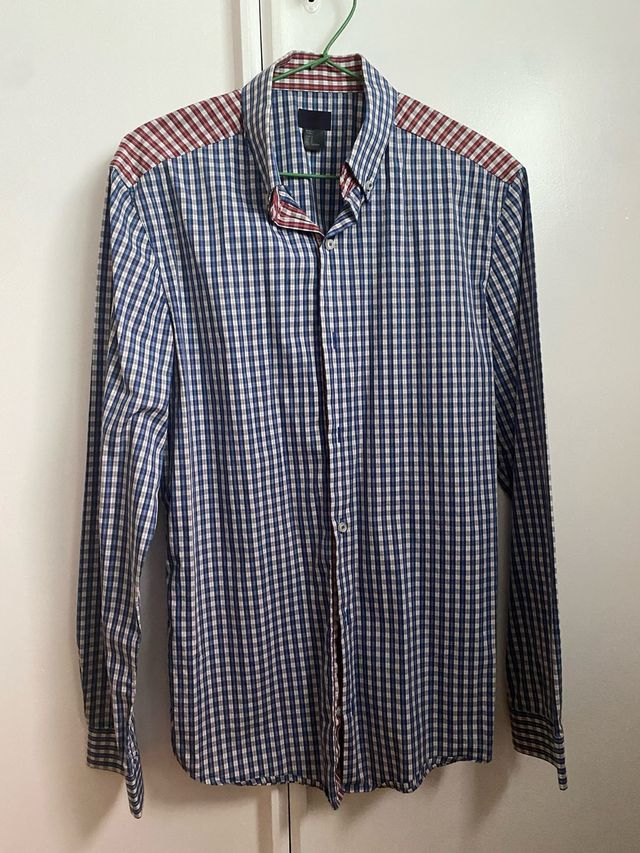 Camisa cuadros hombre - azul, roja