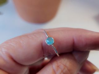 Anillo plata y Amazonita 