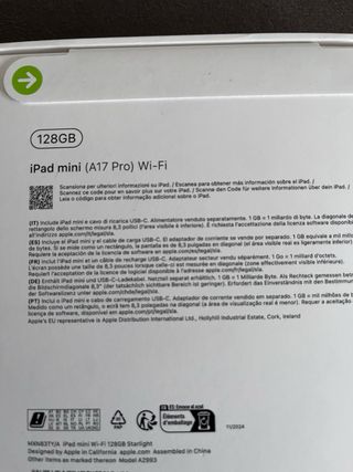 iPad mini 128GB (A17pro) Starlight de Segunda mano por 485 EUR en