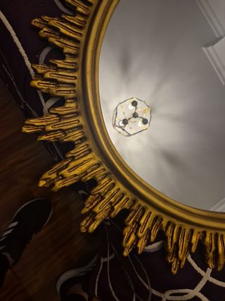 Espejo sol dorado - Ovalado