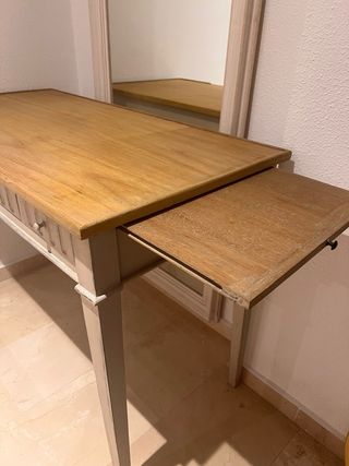 Escritorio madera beige 3 cajones
