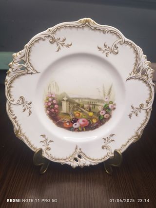 Plato Vintage Porcelana Decorativo