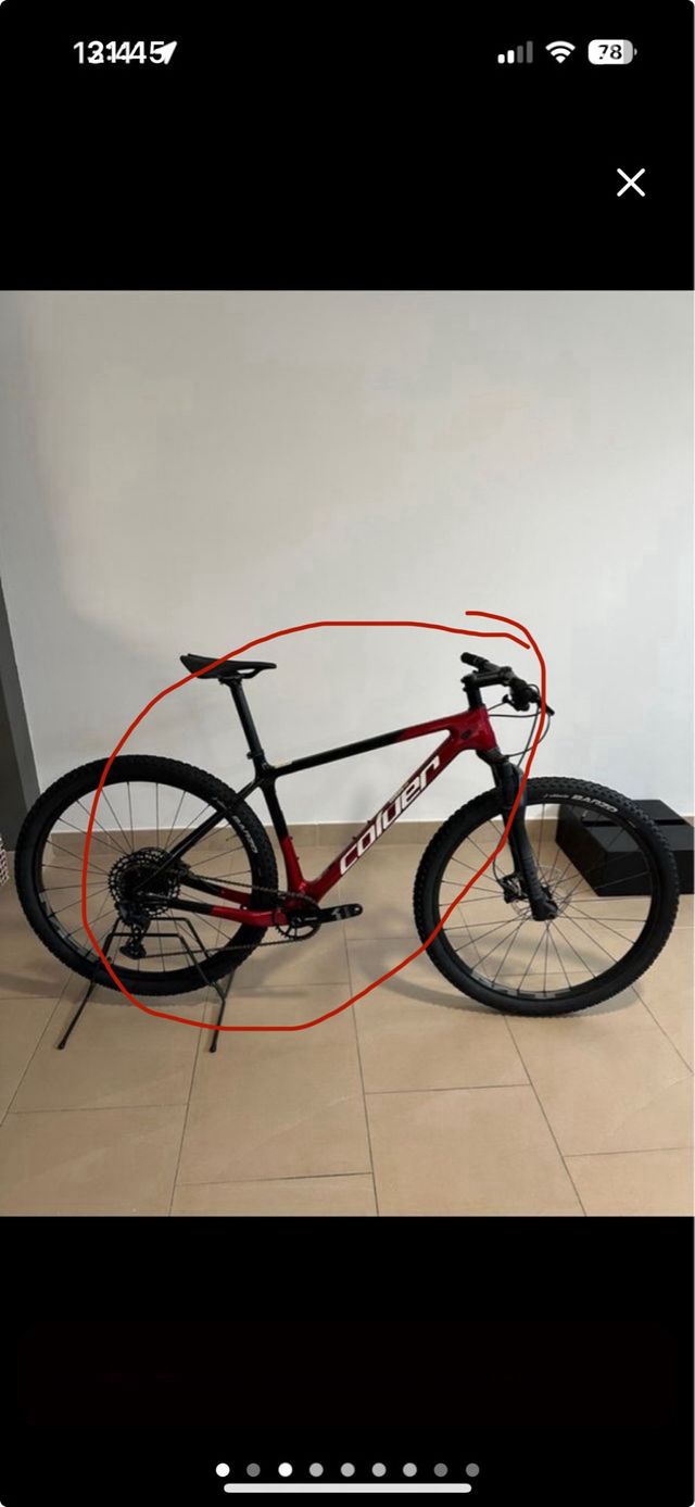 Cuadro carbono Coluer en talla M y L