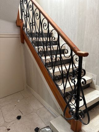 Barandilla hierro forja escalera