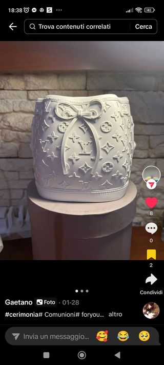 Portaoggetti in ceramica bianca LV
Vaso piccolo 