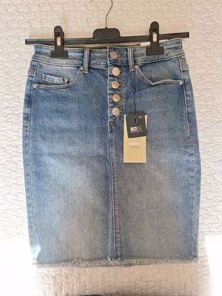 Falda vaquera Only negra vaquera S