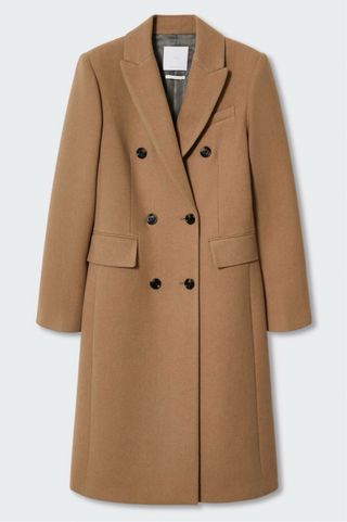 Abrigo MANGO beige entallado