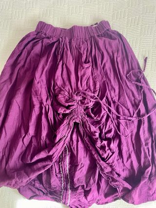 Falda midi morada