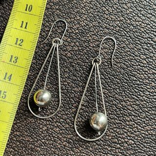 Pendientes largos plata ley vintage