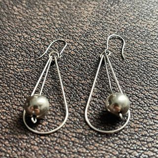 Pendientes largos plata ley vintage