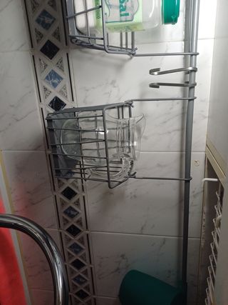 Organizador cocina Ikea con barra y 2 cestas.