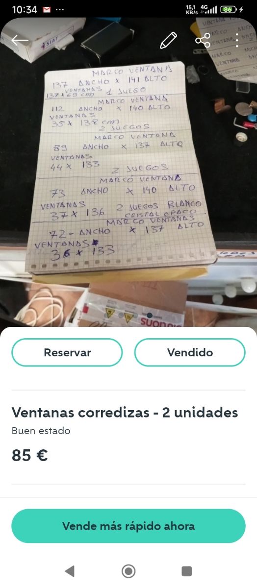 Ventanas correderas aluminio marrón tres juegos