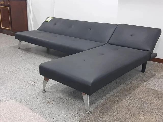 Sofá Chaise Longue - Negro y Gris
