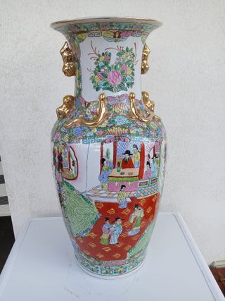 Grande Vaso Cinese Porcellana Ceramica 62 cm Vinta