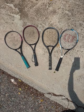 4 Raquetas Tenis usadas 6€ cada raqueta