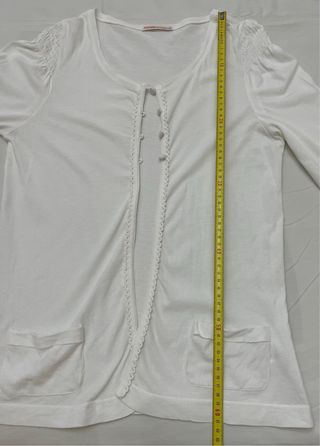 Conjunto top y cárdigan blanco PG